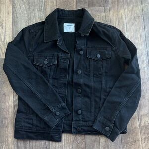 Old Navy Black Denim Jean Jacket Small casual Button outerwear women’s